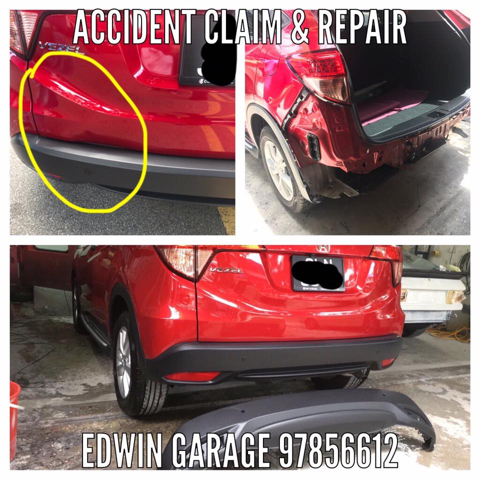 Honda vezel rear boot and bumper replacement claim